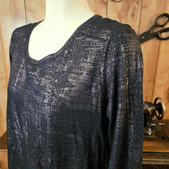 Metallic Print Longsleeve Shirt - Picture 5 of 10